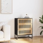vidaXL Dulap, negru, 60x30x75 cm, lemn prelucrat vidaXL Dulap, negru, 60x30x75 cm, lemn prelucrat