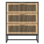 vidaXL Dulap, negru, 60x30x75 cm, lemn prelucrat vidaXL Dulap, negru, 60x30x75 cm, lemn prelucrat