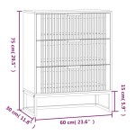 vidaXL Dulap, negru, 60x30x75 cm, lemn prelucrat vidaXL Dulap, negru, 60x30x75 cm, lemn prelucrat