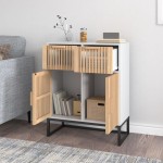vidaXL Servantă, alb, 60x30x75 cm, lemn prelucrat vidaXL Servantă, alb, 60x30x75 cm, lemn prelucrat