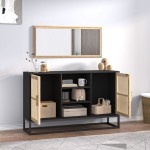 vidaXL Dulap, negru, 105x30x65 cm, lemn prelucrat