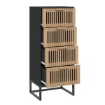vidaXL Dulap înalt, negru, 40x30x95 cm, lemn prelucrat vidaXL Dulap înalt, negru, 40x30x95 cm, lemn prelucrat