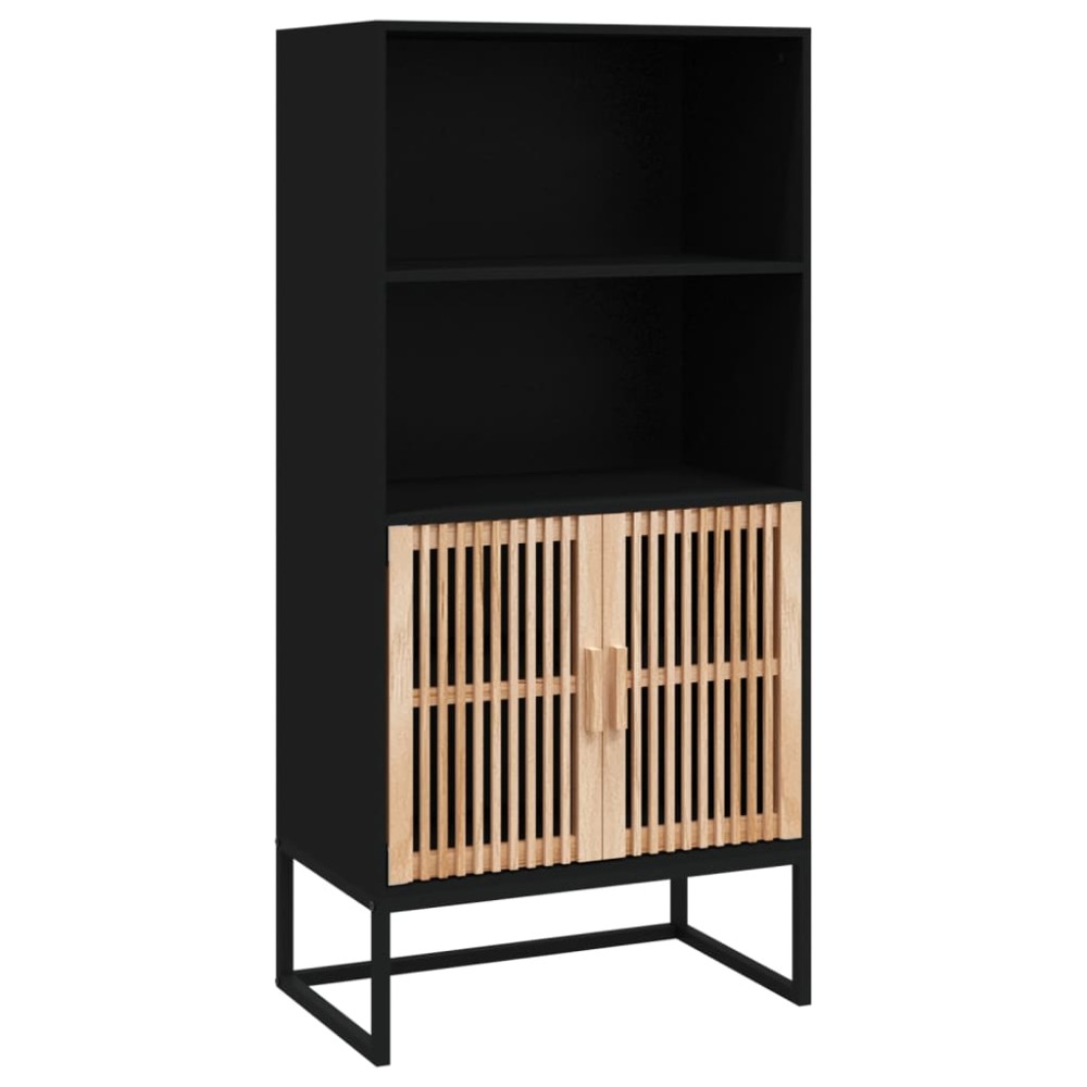 vidaXL Dulap înalt, negru, 60x35x125 cm, lemn prelucrat