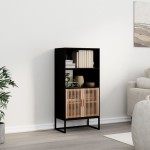 vidaXL Dulap înalt, negru, 60x35x125 cm, lemn prelucrat vidaXL Dulap înalt, negru, 60x35x125 cm, lemn prelucrat