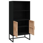 vidaXL Dulap înalt, negru, 60x35x125 cm, lemn prelucrat vidaXL Dulap înalt, negru, 60x35x125 cm, lemn prelucrat