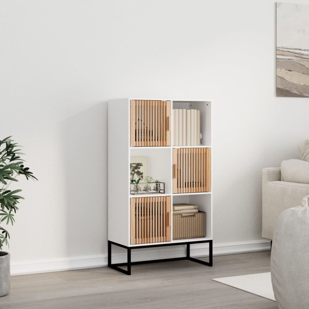 vidaXL Dulap înalt, alb, 70x35x125 cm, lemn prelucrat