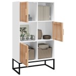 vidaXL Dulap înalt, alb, 70x35x125 cm, lemn prelucrat vidaXL Dulap înalt, alb, 70x35x125 cm, lemn prelucrat