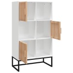 vidaXL Dulap înalt, alb, 70x35x125 cm, lemn prelucrat vidaXL Dulap înalt, alb, 70x35x125 cm, lemn prelucrat