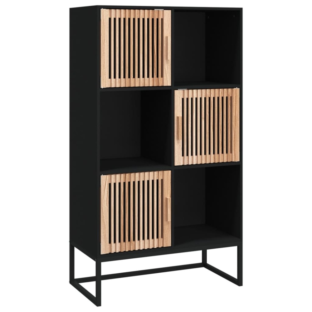 vidaXL Dulap înalt, negru, 70x35x125 cm, lemn prelucrat