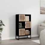 vidaXL Dulap înalt, negru, 70x35x125 cm, lemn prelucrat