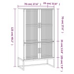 vidaXL Dulap înalt, 70x35x125 cm, lemn prelucrat