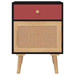 vidaXL Noptiere, 2 buc, negru, 40x30x55 cm, lemn prelucrat