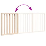 vidaXL Poartă de acces pentru câini pliabilă, 3 panouri, 150 cm, lemn de plop