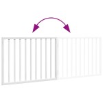 vidaXL Poartă de acces pentru câini pliabilă, 2 panouri, albă, 160 cm, lemn de plop