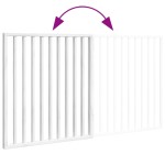 vidaXL Poartă de acces pentru câini pliabilă, 2 panouri, albă, 160 cm, lemn de plop