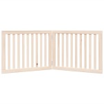 vidaXL Poartă de acces pentru câini pliabilă, 2 panouri, 160 cm, lemn de plop