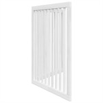 vidaXL Poartă pentru câini pliabilă, 2 panouri, alb, 160 cm, lemn plop