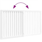 vidaXL Poartă pentru câini pliabilă, 2 panouri, alb, 160 cm, lemn plop