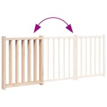 vidaXL Poartă pentru câini pliabilă, 3 panouri, 150 cm, lemn de brad