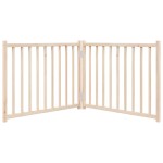 vidaXL Poartă pentru câini pliabilă, 2 panouri, 160 cm, lemn de brad