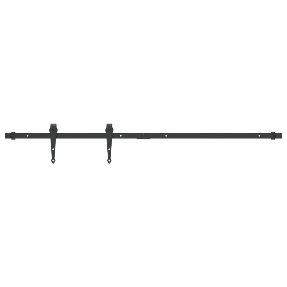 vidaXL Set glisare ușă mini pentru dulap, negru, oțel carbon, 122 cm