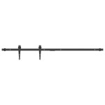 vidaXL Set glisare ușă mini pentru dulap, negru, oțel carbon, 122 cm vidaXL Set glisare ușă mini pentru dulap, negru, oțel carbon, 122 cm