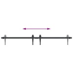vidaXL Set glisare ușă mini pentru dulap, negru, oțel carbon, 122 cm vidaXL Set glisare ușă mini pentru dulap, negru, oțel carbon, 122 cm