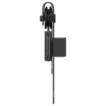 vidaXL Set glisare ușă mini pentru dulap, negru, oțel carbon, 122 cm vidaXL Set glisare ușă mini pentru dulap, negru, oțel carbon, 122 cm