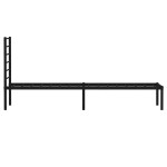 vidaXL Cadru de pat din metal cu tăblie, negru, 100x200 cm