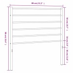 vidaXL Tăblie de pat metalică, negru, 75 cm