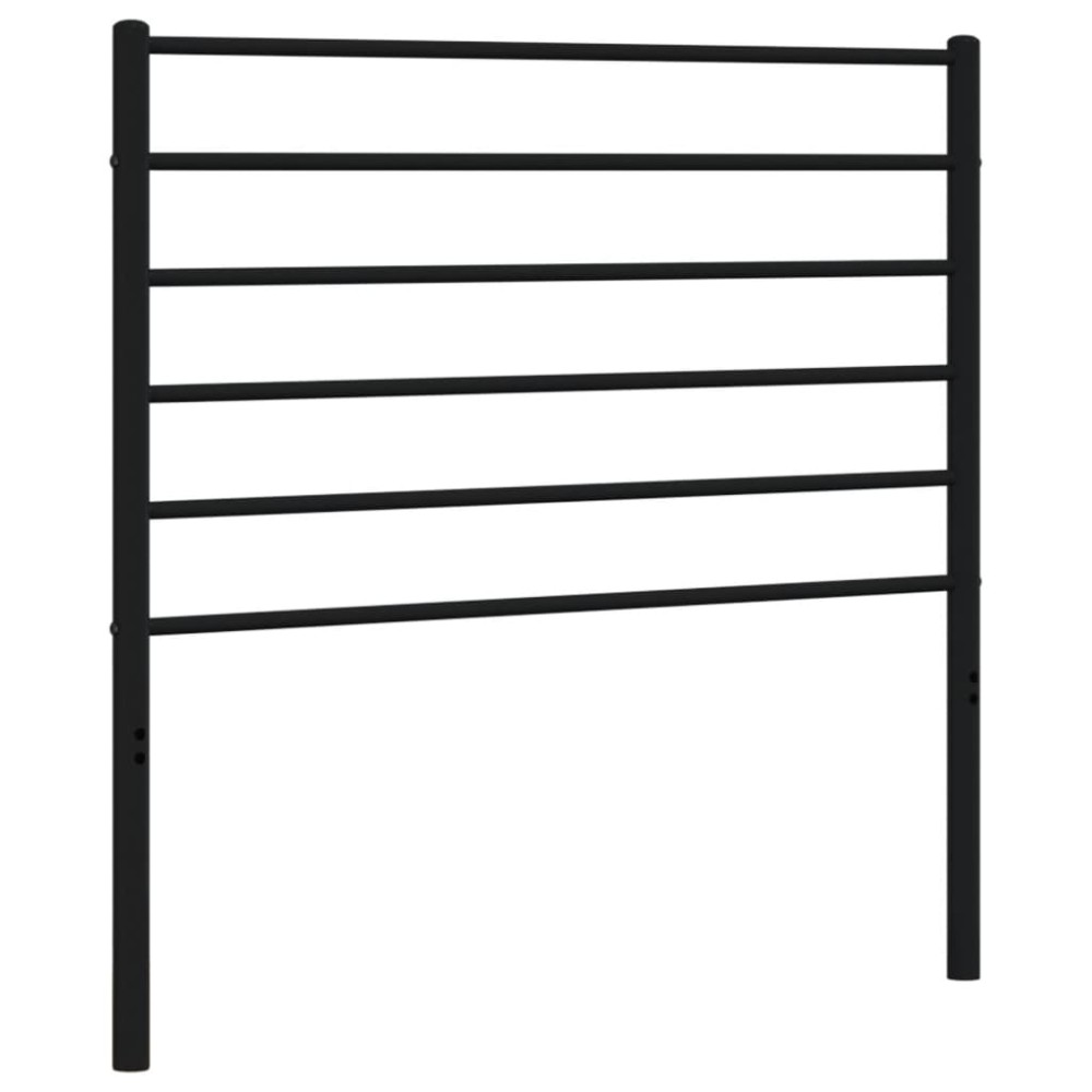 vidaXL Tăblie de pat metalică, negru, 90 cm