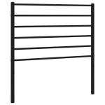 vidaXL Tăblie de pat metalică, negru, 90 cm