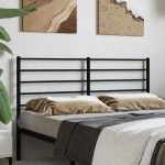 vidaXL Tăblie de pat metalică, negru, 120 cm vidaXL Tăblie de pat metalică, negru, 120 cm