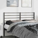 vidaXL Tăblie de pat metalică, negru, 135 cm vidaXL Tăblie de pat metalică, negru, 135 cm