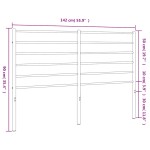 vidaXL Tăblie de pat metalică, negru, 135 cm vidaXL Tăblie de pat metalică, negru, 135 cm