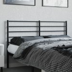 vidaXL Tăblie de pat metalică, negru, 140 cm vidaXL Tăblie de pat metalică, negru, 140 cm