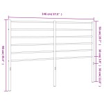vidaXL Tăblie de pat metalică, negru, 140 cm vidaXL Tăblie de pat metalică, negru, 140 cm