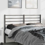 vidaXL Tăblie de pat metalică, negru, 150 cm vidaXL Tăblie de pat metalică, negru, 150 cm