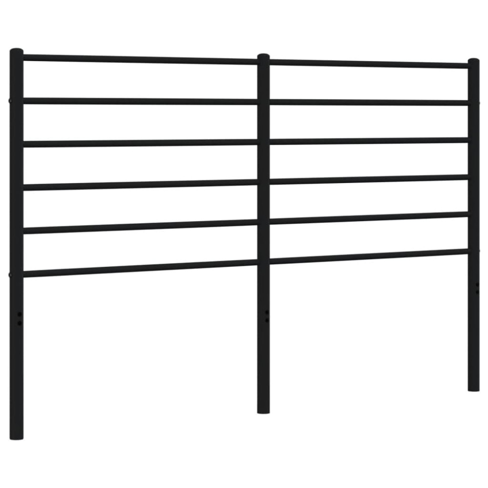 vidaXL Tăblie de pat metalică, negru, 160 cm