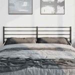 vidaXL Tăblie de pat metalică, negru, 180 cm
