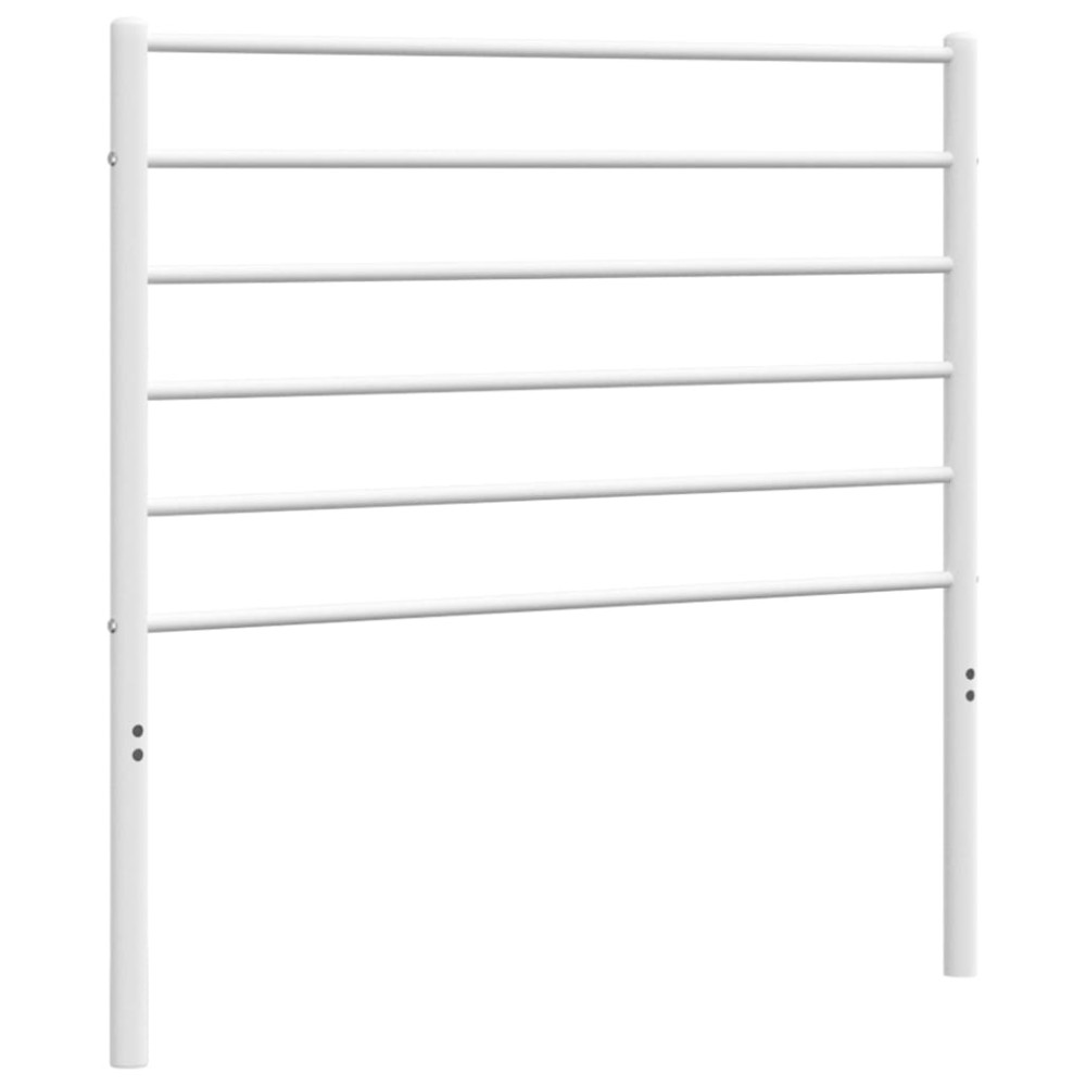 vidaXL Tăblie de pat metalică, alb, 75 cm