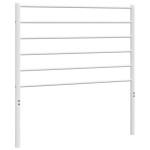 vidaXL Tăblie de pat metalică, alb, 75 cm