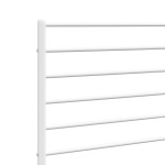 vidaXL Tăblie de pat metalică, alb, 75 cm