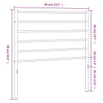 vidaXL Tăblie de pat metalică, alb, 80 cm vidaXL Tăblie de pat metalică, alb, 80 cm
