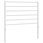 vidaXL Tăblie de pat metalică, alb, 100 cm