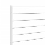 vidaXL Tăblie de pat metalică, alb, 120 cm