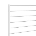 vidaXL Tăblie de pat metalică, alb, 150 cm