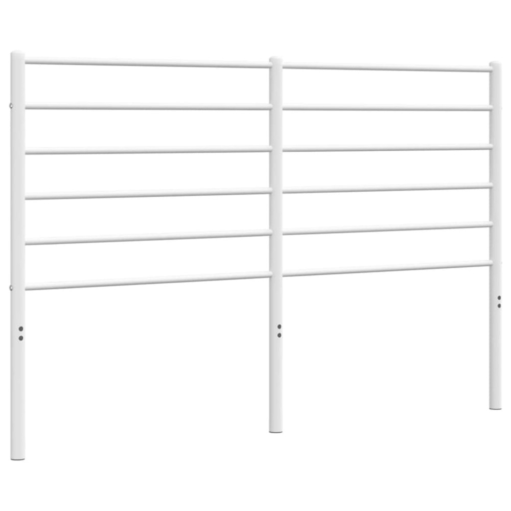vidaXL Tăblie de pat metalică, alb, 160 cm