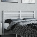 vidaXL Tăblie de pat metalică, alb, 160 cm