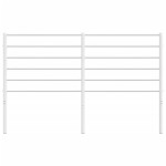 vidaXL Tăblie de pat metalică, alb, 160 cm